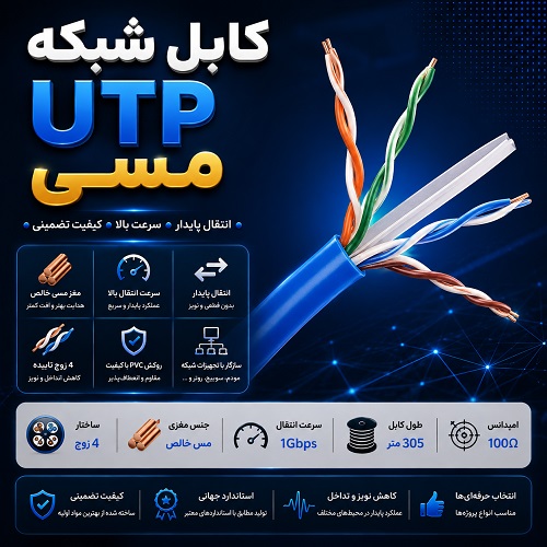 کابل شبکه UTP مسی