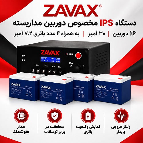 دستگاه IPS 12v مناسب برای 16 عدد دوربین